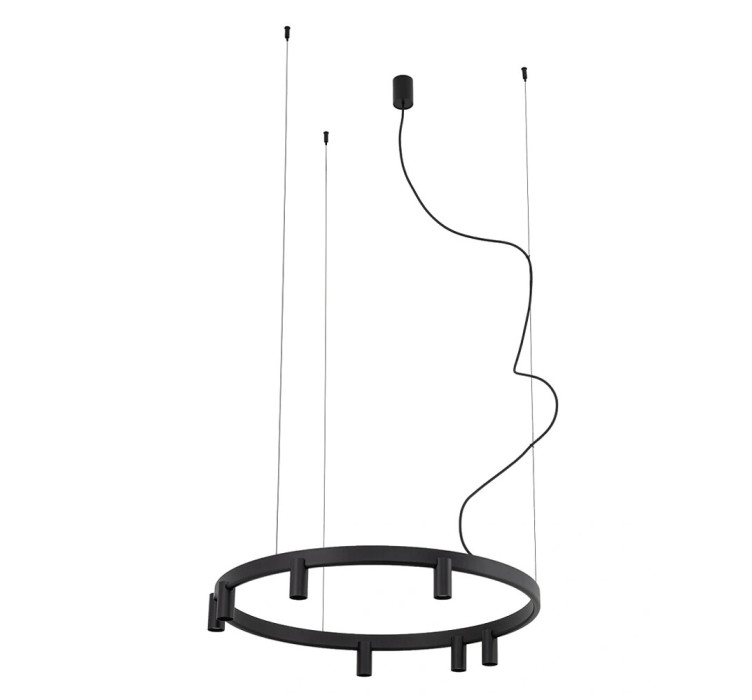 Люстра Nowodvorski 12285 Fourty Round GU10 R35+LED 7+6x10W+9W 3000K 710Lm IP20 чорна1